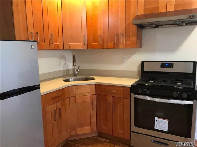 **All Utilities Included Except Electricity** Newly Renovated Beautiful & Spacious 1 Bed Room Apartment With Updated Bathroom And Kitchen With New Appliances. Access To Backyard. One Block Away From P.S. 046 Alley Pond. Close To J.H.S. 074 Nathaniel Hawthorne & Benjamin Cardozo High School. Easy Commute, Close To All. Great Deal Won&rsquo;t Last Long!