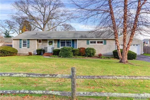 Opportunity Awaits! Meticulous Three Bedroom, One Full Bath Ranch In Islip School District. Eik, 1st Floor Laundry, Den/Diningroom, Hardwood Floors, Attached 2 Car Garage, Oversized Fenced Yard, Inground Sprinklers, Cac. Won&rsquo;t Last!