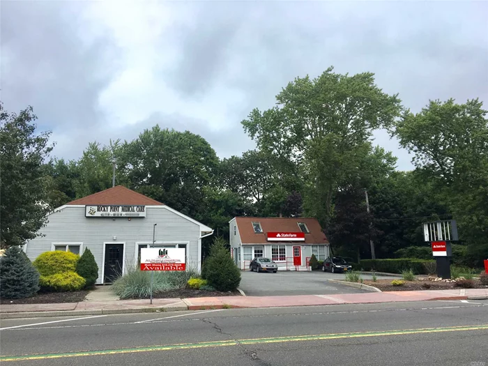 Located On Busy Route 25A In The Heart Of Town. Two Beautiful Free Standing Commercial Bldgs Located On A 20, 000 Sf Corner Property. Full 2000 Sq Ft Basement With Separate Entrance. State Farm Has A Five Year Lease With Annual Increases. J-6 Zoning Allows For Variety Of Uses