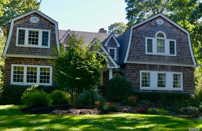 Country Gambrel 5 Bedroom Colonial Beautifully Situated In The Heart Of Cold Spring Harbor. Tasteful And Well Appointed Detail Throughout This Charming Home, Inclusive Of Custom Stone Fireplace, Classic Millwork, Hardwood Floors, And Huge Kitchen. Finished Lower Level With Mud Room And Recreation Space. Professionally Landscaped Yard With Heated Pool/ Hot Tub, And Cabana.