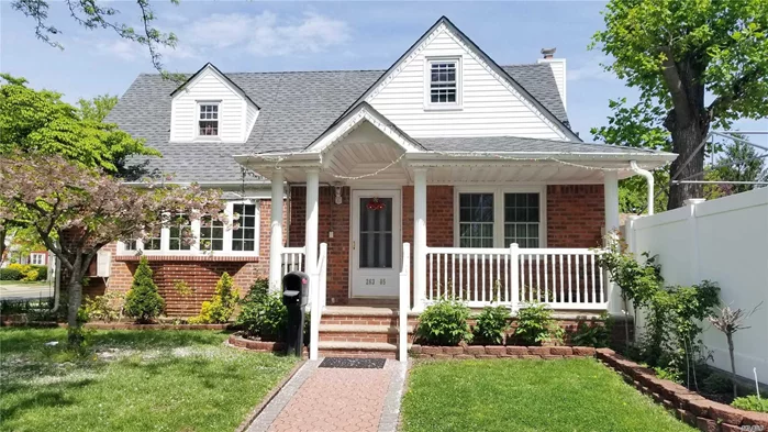 Solid Brick Center Hall Wideline Cape With New Boiler, New Hot Water Heater, New Roof, New Siding, New Bathroom, New Custom Kitchen, New Appliances. Professionally Landscaped Yard, Fenced, Huge Living Room & Finished Basement, Driveway, Close To Hospital, Shopping & City And Transportation.