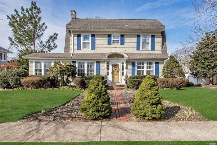 Absolutely Beautiful Colonial In The Roe Park Section Of Blue Point. Original Charming Details Throughout. Wood Burning Fireplace, Built In Chinette In Dining Room, Bookshelves In Den, And Hardwood Floors. Bright And Cheery Brand New Kitchen With Subway Tile Work And Quartz Counters. Detached Two Car Garage, Nice Private Property And Much, Much More!