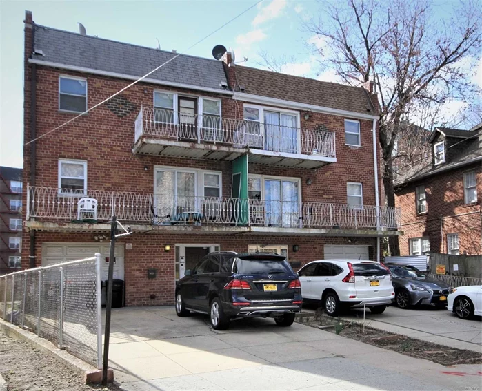 Large 2-Family, Semi-Detached Brick On An Extra Deep Lot Zoned R6A. Layout Is A 6/6/3/B With 2nd And 3rd Floor Units Featuring 2 Baths Each And Front Balconies. Finished Walk-In And Basement Areas. Private Driveway For 2 Cars Plus 1-Car Garage. Close To E/F Express Trains, Q44 Bus And The Gcp.