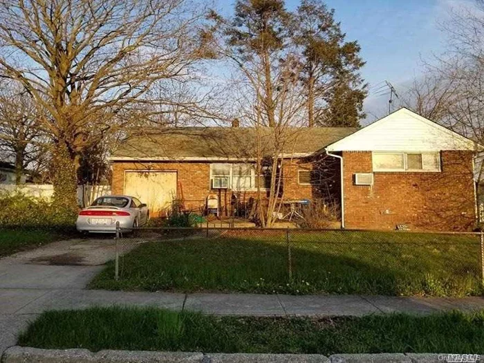 Complete Reno Needed In This 3 Bedroom 1 Bath Ranch Located In Bethpage School District.