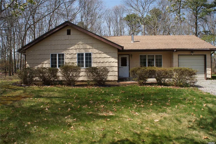 Cozy Ranch On Quiet Cul-De-Sac ..Nice Sz Lvrm W/ Wood Burning Stove, Large Den, Eik, 3 Generous Size Bedrooms, 1 Full Bath, Laundry Room, 1 Car Garage. Cac/ Cvac, Yard Is Quiet And Serene & Partial Fenced In, Shed, Outdoor Shower.