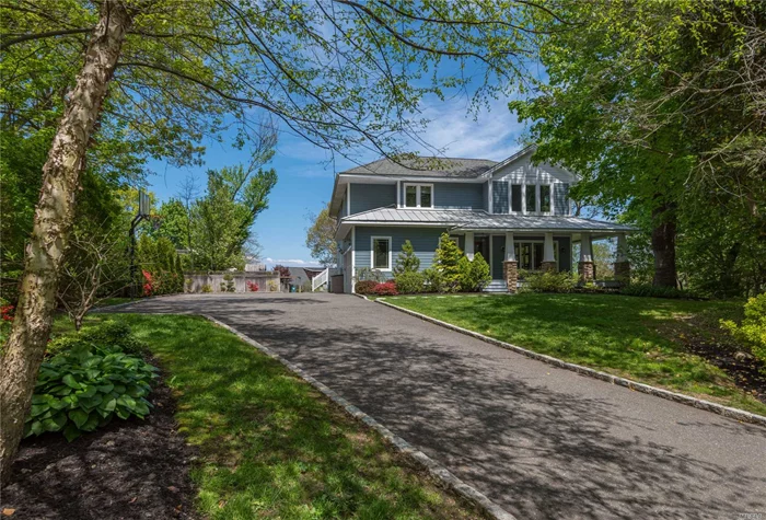 Fabulous Water Views!  Tucked Away At The End Of A Cul-De-Sac Overlooking Mill Neck Creek Sits This Totally Renovated 2008 One-Of-Kind Custom Home Set On Just Shy One Acre. A Stone Column Front Porch, With Metal/Architectural Roof Colonial With Generously Proportioned Rooms And Walls Of Windows Offering Water-Views. A Covered Porch, Blue-Stone Patio And Mature Plantings Adds To Outdoor Enjoyment. Lattingtown Beach Right , Glen Cove Golf Privileges.