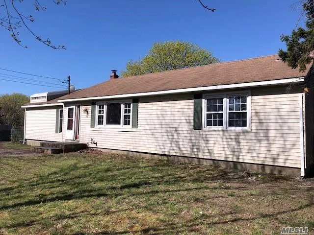 Sold As Is Subject To Investor Approval. Get Ready For East End Living! Adorable 2 Bedroom, 2 Bath Ranch With Tons Of Potential. Home Backs Up To A Farm! Home Boasts Large Country Kitchen, Great Room W/Loft Area, Huge Backyard And Large Detached Garage. Don&rsquo;t Let This One Pass You By!