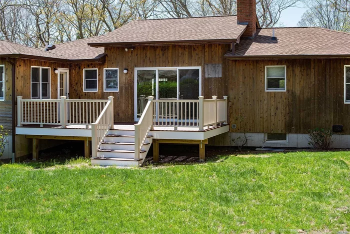 Room To Grow! An Oversized Ranch With Brand New Kitchen And Bathrooms. This Home Offers Large Deck With Access To The Sunroom And A Living Room With Vaulted Ceilings And A Stone Fireplace. Spacious Den Off Entry Foyer With Double Doors. Two Car Garage. Near The Beaches And Marina. Also Located In The Fleets Neck Property Owners Association And Cutchogue Park District.