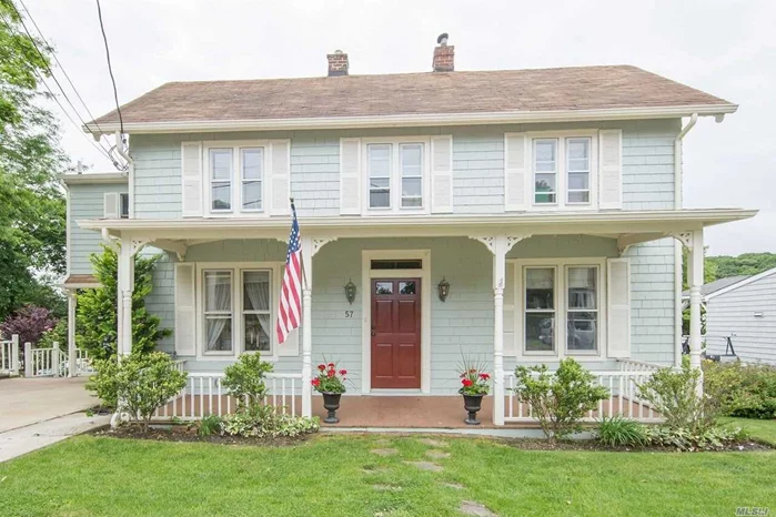 Beautiful Village Colonial In The Hamlet Of Oyster Bay. Perfectly Situated On Quiet Street Close To Town, Beach & Waterfront. Inviting Front Porch, Sunroom...Classic Vintage Details Thru Out Add To The Old World Charm. Liv Rm W/Fpl, Frml Dining Rm, Master Br/Bath /Claw Foot Tub & Vaulted Ceiling. Newer Kitchen/Fam Rm Overlooking Private Yard & Garden. Ductless Ac System Efficiently Cools Entire Home. Enjoy 2100 Sf Of Living Space. See Highlight Sheet Attached