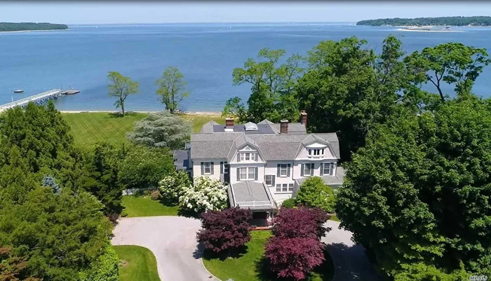 190 Ft Of Spectacular Waterfront Grace This W.B. Tuthill-Designed Architecturally Historic Home. Updated For Today&rsquo;s Buyer With Incredible Water Views Of Huntington Bay Out To The Long Island Sound. This Exquisite Home Is Unparalleled In It&rsquo;s Fine Craftsmanship. 3 Floors Of Living Space, Gourmet Kitchen And Master Suite With Balcony. Beautifully Landscaped Gardens, Brick Patio, Covered Porch, New Bulkhead, Full Cottage With Bedroom, Kitchen Bath, Living Room. Nathan Hale Beach Assoc.(Dues Req&rsquo;d)