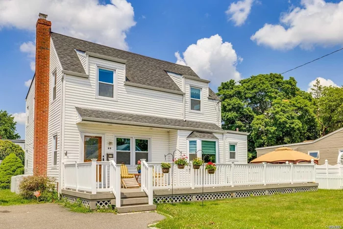 Charming Colonial In The Heart Of Bethpage! This Home Features Wrap Around Trex Deck, Awesome Fenced In Yard, Hardwood Floors, Crown Moldings, Cac, Interchangeable Layout To Accommodate Buyers Needs! 4 Bedrooms On The 2nd Floor & Possibility Of Bedroom Or Den On The Main Level. Laundry On The Main Level, Updated Roof, Electric, Oil Heat, Gas Hw Heater, Central Blvd Elementary School