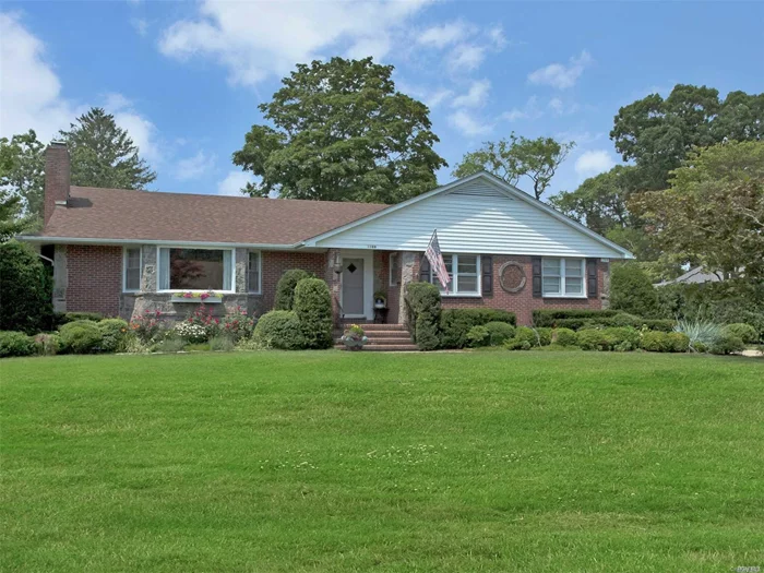 Beautifully Maintained Ranch Home In Brightwaters Farms, 3 Bedrooms, 3 Full Baths, Entry Foyer, Living Room With Fireplace, Dining Area Opens To Eat In Kitchen With Butler&rsquo;s Pantry, Huge Full Unfinished Basement With Bath, 2 Car Detached Garage, Great Porch, Patio, And Above Ground Pool...