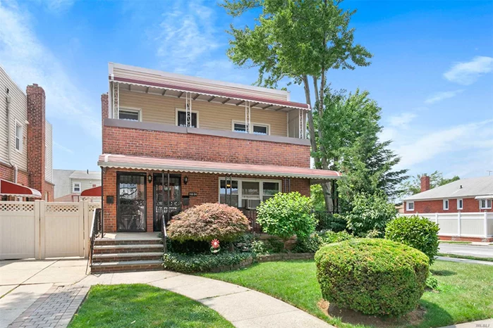 Highly Sought After Corner Block, 2 Residential Home In The Heart Of Fresh Meadows. This Is An Amazing Opportunity For The Savvy Investor. First Unit Features Hardwood Floors, Has Ample Space For A Living And Dining Room, An Open Kitchen And 2 Bedrooms. The Finished Basement Compliments This Home Beautifully. There Is Ample Space For Recreation, Laundry And Storage. This Great Home Boasts 3 Entrances Including A Separate Rear Entrance To The Basement.  The Second Floor Features A 2 Bedroom