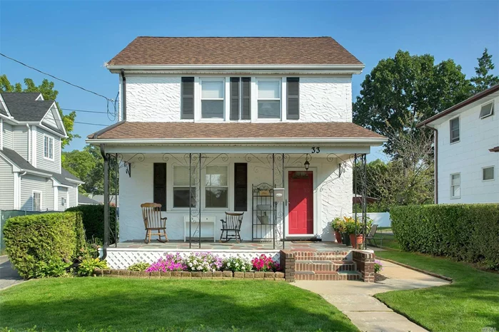 This Charming Front Porch Colonial-Style Home Has Been Updated And Impeccably Maintained And Is Set On A Deep Lot. Sun-Filled, This Wonderful Home Offers Living Room, Formal Dining Room, Updated Eat-In Kitchen, Stainless Appliances, 3 Bedrooms, New Baths, A Walkup Attic, 3-Car Garage And A Spacious Full Basement With Utilities And Storage.