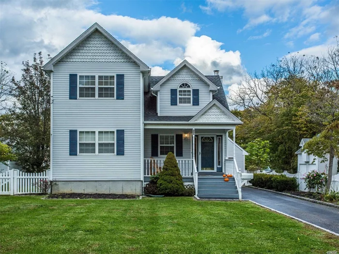 Great Home Close To Town & Railroad! Foyer, Family Room, Eat In Kitchen, Full Finished Basement, Bright Living Room Opens To Rear Patio In Deep Yard, Central Air, 3 Zone Heat, Wood Floors, & Detached Garage!