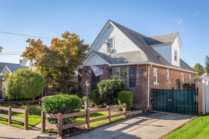 Warm & Welcoming Immaculate Condition Brick Cape. Wood Floors. Vacation Style Backyard. Country Style Charm. Original 4 Bedroom, 2 Bdrs Converted Into Large Den. Easy Conversion Back. Solar Panels. Tree Lined Street. Close To Schools & Transportation & Expressways