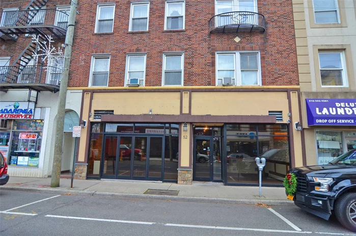 Two Storefronts Combined Or Potential To Split The Spaces. 970 Sq Feet Plus Same In Basement. Steps From Lirr.