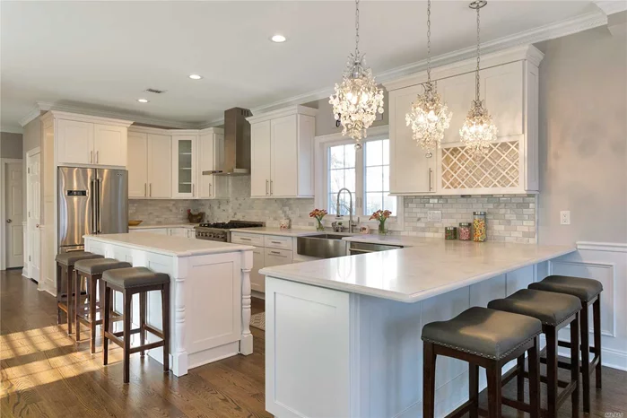 Fabulous New Construction Colonial In The Heart Of North Syosset. Home Features Exquisite Detailed Moldings & Millwork, Gorgeous Hardwood Floors , Dramatic 2 Story Entry And Wonderful Open Layout. A Gourmet Kitchen With High End Professional Grade Ss Appliances Opens Up To Spacious Great Room Overlooking Huge Yard. The Generously Sized Master Bedroom Suite Comes With 2 Walk -In Closets And A Luxurious Bathroom. Close To Rr/Town. Syosset Sd - Berry Hill Elementary.