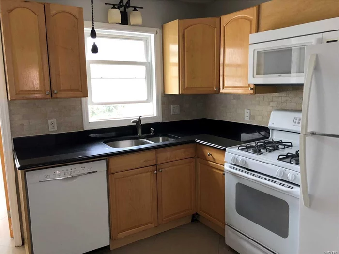 Mint 2 Bed 1 Bath Diamond Condition , New Kitchen With Double Sink , Porcelain Floors Throughout, 1 Car Pkg , Steps To Train And Stores And Beautiful Park