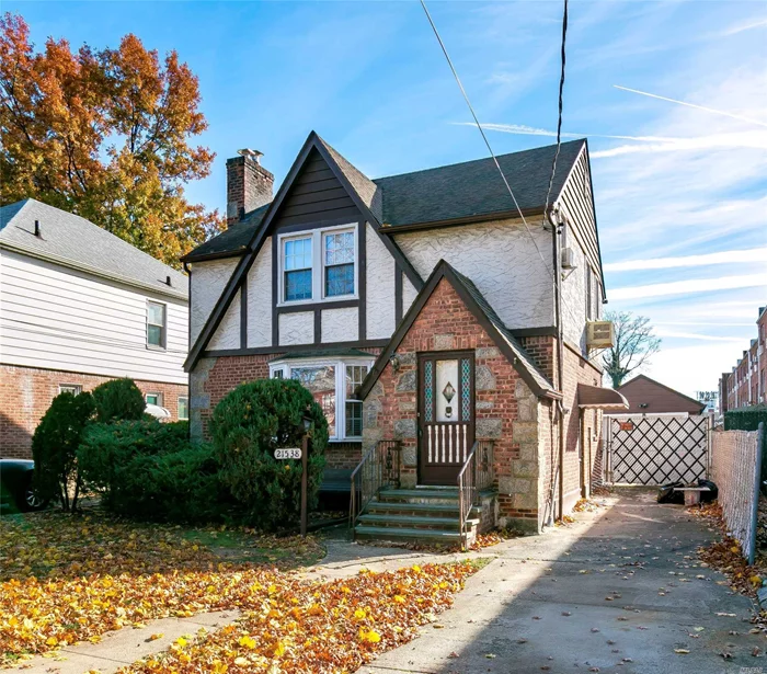 Beautiful Brick Colonial With Detached Garage On 40X100 Lot, In Prime Location, Zoning: R3X, Gas Heating. 1 Block To N. Blvd, 5 Blocks To Bell Blvd Lirr, 1 Block To Express Bus To Nyc, Q13 To Flushing, Easy Access To Major Transportation.