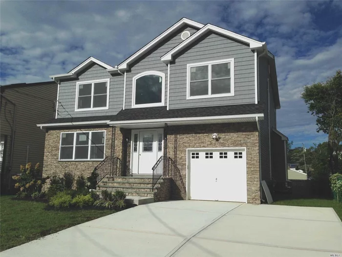 Impeccable Brand New Construction, Center Hall Colonial, 4Br, 2.5Ba, Designer Kitchen, Dbl Oven, S/S App, Quartz Counter W/Island & Microwave, Master Suite, W/Lg Shower & Jcuzzi Tub, 2 Wic, Gleaming H/W Floors Throughout, Crown Molding, Family Room W/Gas Fplc, Attic, Auto Garage Door, Alarm, Close To All, Li Rr. Quiet Block..............