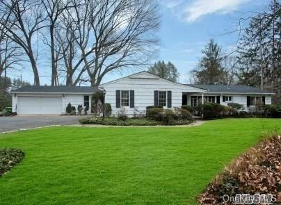 Ranch On 2.47 Private Wooded Acres. Spacious Open Flow Offers 5 Bedrooms, 3 Baths, Lr, Formal Dr, Eik, Family Rm & Den,  2 Fireplaces. Private Flat Backyard With Large Patio. 3 Car Garage, Located Close To Lirr, Shopping, Restaurants And Beach.