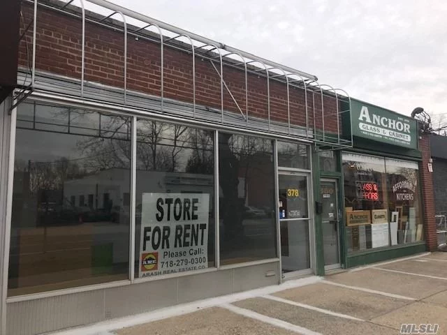 Store Front Office With 1200 Sq Ft. Plus A Finished Basement Space With 700 Sq Ft. Real Estate Tax And Parking (2-3) Included In Rent. Located On A Heavily Traveled Great Neck Rd And Few Minutes Drive To Either Great Neck Or Little Neck Train Stations.