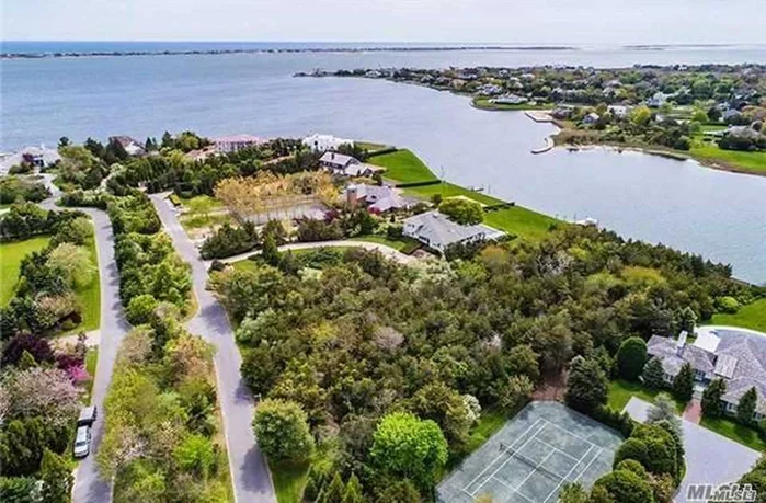 Rare Opportunity To Build Your Dream Home On The Most Prestigious Lane In Westhampton. 1.6 Acre Lot Boasts 150 Feet of Waterfront.. Room For 6000 + Sq. Ft. Home, Waterside Pool, Large Deck & Tennis Court.  All of This On A Lane With Homes Valued Up To 12 Million Dollars.