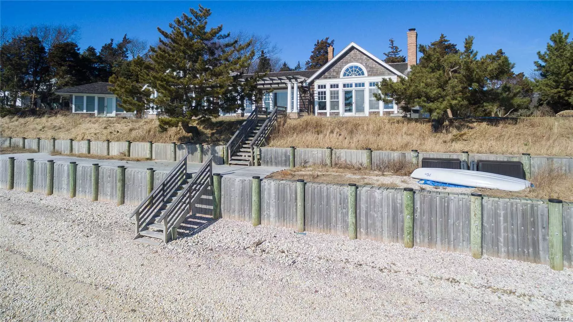 1st Time Offered. Gorgeous Nantucket Style Home. Gut Renovated. 200&rsquo; Direct Waterfront And Beach With Incredible Views From All Principal Rooms. Slate Patios, Beach Decks And Al Fresco Dining - All With Direct Water Access. Outdoor Shower And Yards Complete The Best In Coastal Living. 5 Bedrooms(King, 3 Queens & 1 Full)