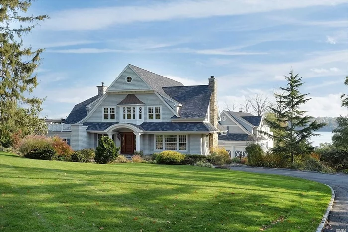 Endless Views: Offering Tantalizing Water Views, This Magnificent Custom-Built 6 Bedroom Shingle-Style Home With Pool Was Designed To Capitalize On Its Prime Location While Providing A Floor Plan And Amenities To Assure The Most Gracious And Comfortable Lifestyle. Right Of Way Allows Access To Beach.