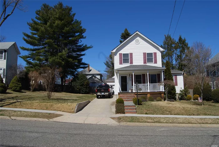 A Beautifully Maintained 3 Bedroom Colonial with Front Porch, Living Room, Dining Room, Den, Eat in Kitchen, 2.5 Baths, Master Bedroom, 2 Bedrooms, Wood Deck, Dog Run, Patio, 2 Car Garage and Large Property. Just bring your toothbrush and move right in! Property is large enough to convert the house to a 2 family property with proper permits.