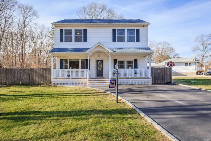 3 Bed, 2 Bath Colonial with Finished Basement in Shirley! Traditional Main Floor Layout with Formal Living Room, Dining Room and Spacious Eat-In-Kitchen. Upstairs 3 Bedrooms, Full bath and Office Space. Other Features Include Crown Molding, High Hats, Wood Floors. Many Updates in 2009 and 2015 including 2nd Story Addition, Roof, Windows and Siding. Private Backyard with Entertaining Deck and Semi-Inground Pool (3 yrs old) all Set on .5 Acre. Move Right In!