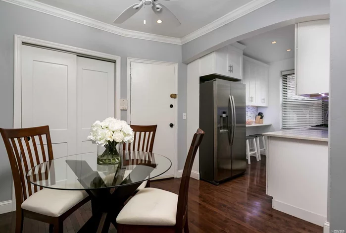 Upper Astoria, stunning turn key ready Condo features newly renovated hardwood floors, kitchen with SS Appliances, quartz counters, floating breakfast Nook table with stools, dining area, large deep closets & private room in the basement, W/D is a gift! A real Must See!!