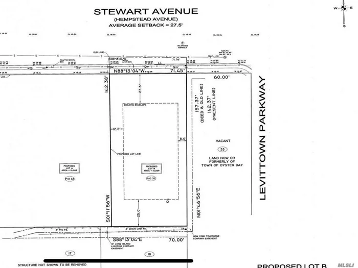 Huge piece of property (71x142=10k+ sq ft) for sale-- Plot B (EASTERN lot in 2-lot subdivision) already fully-approved building plot by Nassau County Planning Commission... Buyer/Builder only needs to get own plans drawn-up & then submit for necessary building permits directly to/with Town of Oyster Bay Bldg Dept, as if for any other new home project on a single & separate build-able lot of land. Applicable zoning allows for approx 3800 sq ft (+ bsmt) new home w/many new home comps over $1mil!