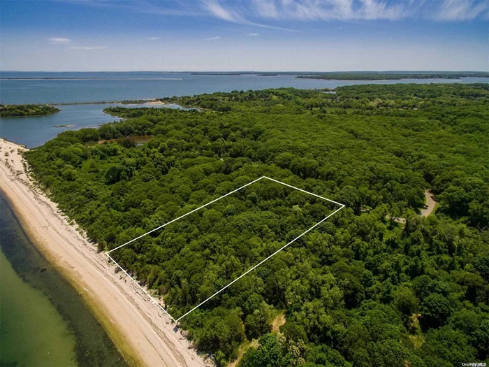 Paradise Found!!! Beautiful pristine beach front lot - low bluff in a protected cove, 2.4 Acres, directly on Long Island Sound with a 160-foot beach front. Part of a 40-Acre Estate, previously owned by Billy Joel. Now an exclusive, gated, private community with ten Individual waterfront lots. The Beach has a low bluff - providing Panoramic water views and unparalleled Sunsets! Make your own special music on this little piece of heaven...