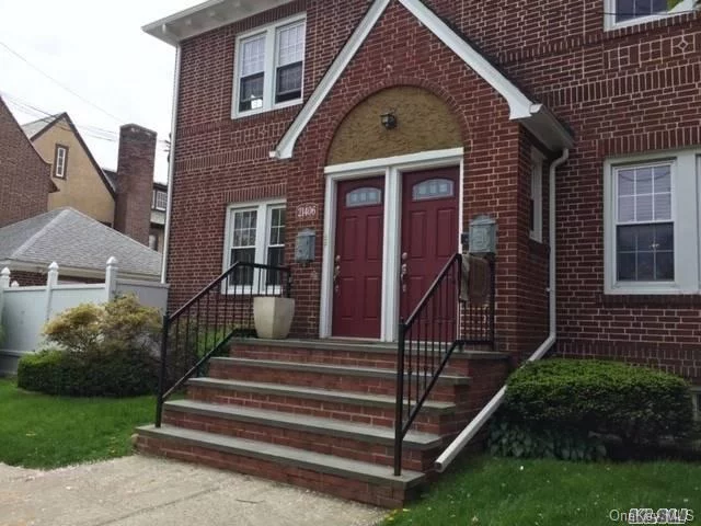 Great 1 Bedroom apt. on first floor of quiet garden style building. Private entrance, hardwood floors, large bedroom. sep kitchen w/window and small dining area; clean, tiled bath with tub. Plenty of storage, uses of beautiful yard (patio and sitting area). Tenant pays electric and gas. Convenient to buses, LIRR, shopping, dining. attractions, major roadways and Crocheron Park.