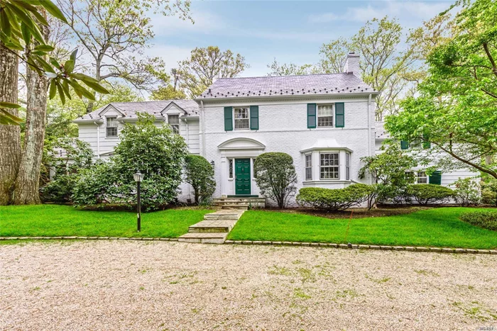 Brookville. Brookville Classic Slate-Roofed Center Hall Colonial. Circular Driveway leads to this 5 Bedroom, 4 Bath Home on a Prime 2.5 Acre lot with a Pool, 3-Car Garage, Front and Back Staircase, Hardwood Floors, 3 Fireplaces.