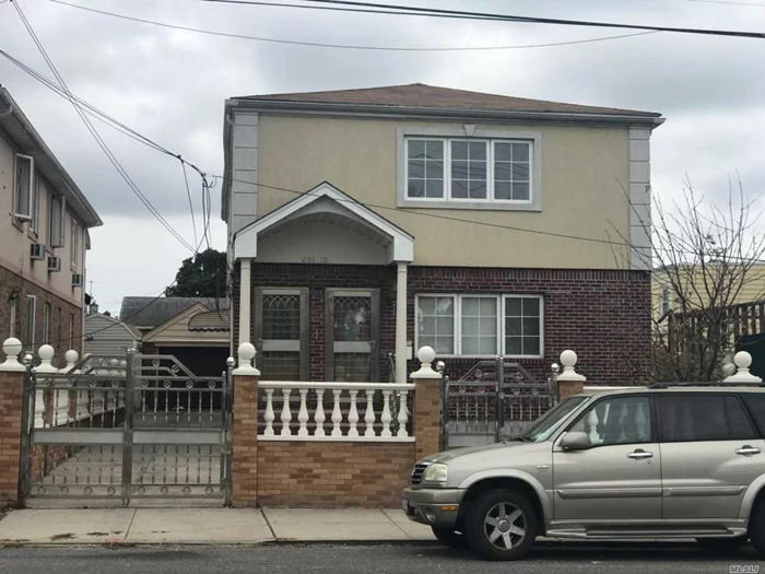 Detached brick 2 family house with hardwood floor. first fl : 3br, 2 baths. Second fl : 3br, 2baths, kitchen island granite counter top & marbles baths. Detached garage. SD26, Ps 159, Bayside high school. near to park. Near all convenient store, restaurant, bank, Close all.