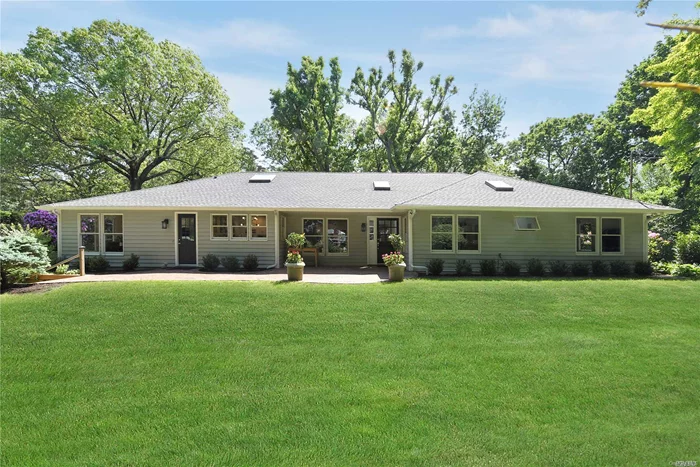 Completely redone & expanded single story mid-century home on double cul-de-sac street offers both privacy & convenient access to downtown Port Washington. A triumph of style & sophistication, this home represents the essence of living in Sands Point. No detail left unconsidered: lower level den/screening room; full-house generator.?Half Moon Beach Association with dues.