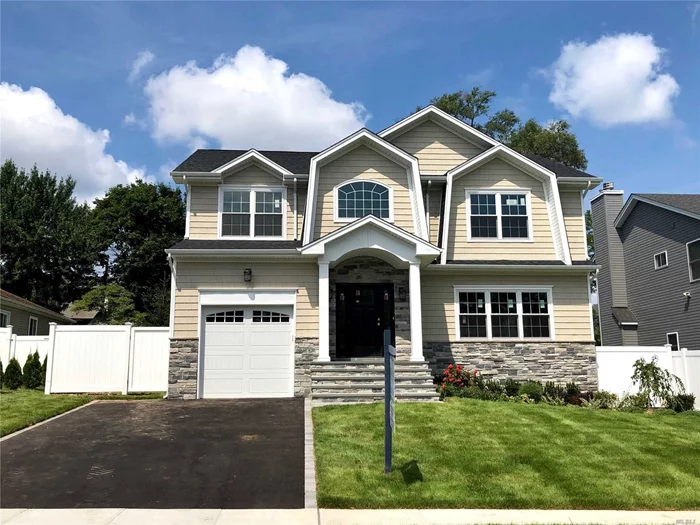 MOVE IN READY!!! New Construction Colonial by Premier Syosset Builder! 5 Bedroom, 3 1/2 Baths. Vaulted Entry Foyer, 9&rsquo; Ceiling on 1st Floor, FDR, LVR, Gas Fireplace in Family Room, Vaulted Bedroom with Ensuite on First Floor, Custom Kitchen with Thermador Appliances and 1/2 Bath. 2nd FL- Master Bedroom w/ Ensuite, 3 additional Bedrooms and Full Bath. 9&rsquo; Ceilings in basement with OSE. Pictures Represent Past Constructions By The Builder To Show Quality Of Finishes & Work.