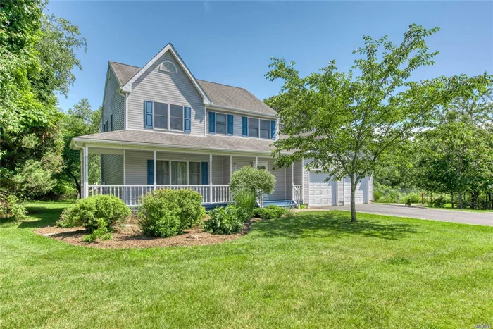 Attention Car Collectors, Artists and Contractors! This is the House For You! Four Bedroom Colonial On An Acre w/Beach Rights & Room For A Pool. Featuring a 24&rsquo; x 36&rsquo; 3 Car Detached Garage With 12&rsquo; High Ceiling & Clear Span Framing. 2nd Floor Would Be A Great Artist Studio. Contractors - Room For Your Trucks & Equipment & 2nd Floor Office. The House - Open LR/DR, Renovated Kitchen & Family Room w/Fireplace, Florida Room, Mahogany Deck, Rooftop Solar & More.