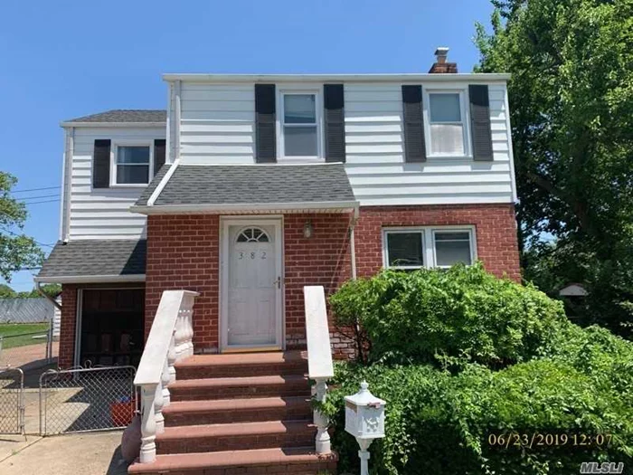 Quiet Colonial, Brick/Frame, 3 Bedrooms, 1 Bathroom with 1 Attached Car Garage and finished Basement. Very private backyard. Excellent Deck. Living condition. Needs some TLC..