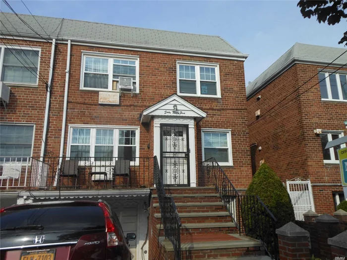 RARE FIND 6 ROOMS 1.5 BATHS OVER 6 ROOMS, 1, 5 BATHS (EACH APT HAS 3 BEDROOMS AND 1/2 BATH IN MASTER BEDROOM FULL FINISHED BASEMENT, 1 CAR GARAGE WITH PRIVATE DRIVEWAY AND LARGE PRIVATE YARD.