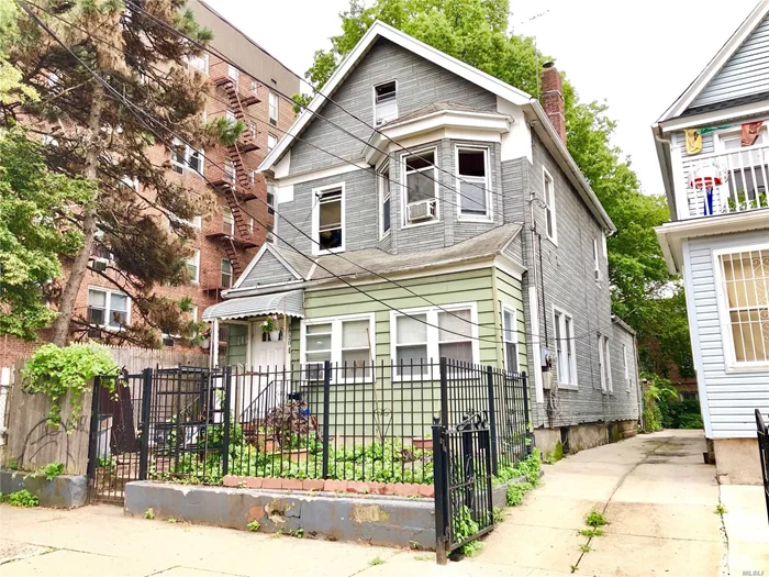 Detached Large Legal 2 Family Frame House In The Heart Of Elmhurst. Featuring 4 Beds, 2 Full Baths, 1 Half Bath, Full Basement And Attic. R5 Zoning. Close To Transportation (Buses/Subways: Q53, Q58, Q60 / M, R), Restaurants, Schools, Supermarkets, Malls And Shopping Centers. Won&rsquo;t Last!!!