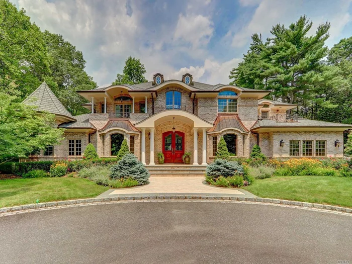 Welcome to this Sophisticated & Elegant Brick Colonial with a Gated Private Entrance Leading To The Most Elegant & Spacious Home on 2+ Acres, 6685 Sq Ft. Chic & Custom Built Home W/Unprecedented Level Of Quality & Design. Imported Flooring, Radiant Heated Floors, Gourmet E.I.K w/Marble Counter Tops, Tailor & Detailed Built Cabinets, Doors, Railings & Moldings. Calming & Resort Like Backyard w/In-Ground Pool, Beautiful Stone Patio w/Endless Greenery; You will Forget You are Only 25 Mins.from NYC.