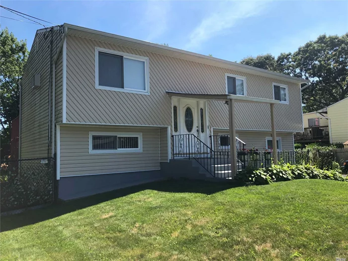 This expanded 6 bdrm, 2 full baths hi-ranch features large lr, dr, updated eik, granite counter tops, cac, new asphalt driveway over sized property, decking and patios, dedicated laundry room conveniently located from both levels, perfectly maintained grounds. STAR rebate = $1, 184