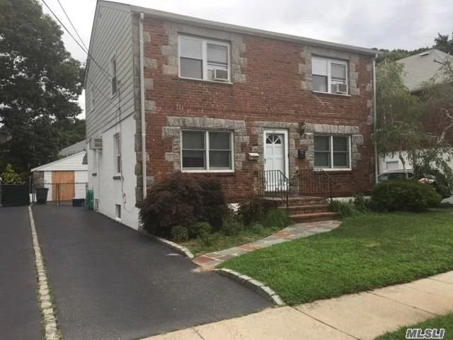 Updated 2 Family Home. Bright, open & Airy. Well Maintained. Gas heat w/separate furnace for each flr. Just renovated 2 car garage converted into 2 storage units, 1 for each flr. Each flr has: 2 bedrooms, EIK, L. Rm, Washer/Dryer, Dishwasher, individual thermostats, Ceiling Fans in every Rm, Large closets.1st Flr. has hardwood flrs & open floor plan. Off St. pkg. for 3 cars. Front & back door. Fenced in yard. 2nd Flr. has semi-open flr. Plan. New carpet. Quiet Dead End St. Close to Park & Pool