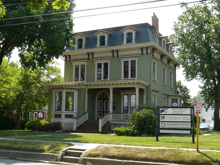 Great Babylon Village Victorian circa 1865. Prime location. Fully renovated. Office use only. Across the street from the Babylon Post Office and a short walk to the Babylon Train Station.