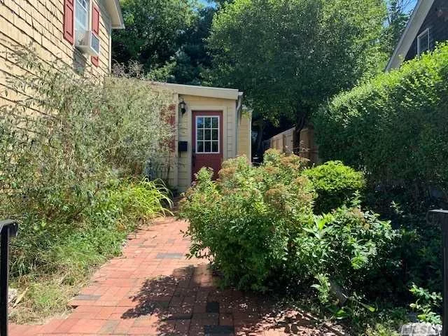 Great Village Location , Corner Office or Professional Use w a couple of Walk Up Steps. Two Separate Rooms . Walk to the Village, Jitney , 3 Miles to Stony Brook, 1 Mile to Train, Ferry a few Blocks Away. Cozy Front Courtyard to Enjoy.