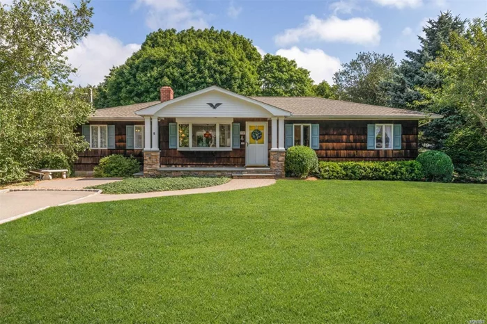 Immaculate New Listing In Peconic With Pool & 4 Car Garage. Features 4 Bedrooms, and 1.5 Baths On Manicured Shy Half Acre. Wood Floors Throughout, New Appliances In Kitchen, 50 Year Roof, New CAC, Pool Liner 3 Years Old, Newer Anderson Windows. Beach At End Of Lane.